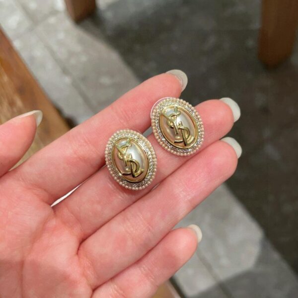 réplica,joyas,joyería,1:1,replica,fake,lujo,barato Nuevos pendientes YSL de aguja de plata 925 (YRUR8)