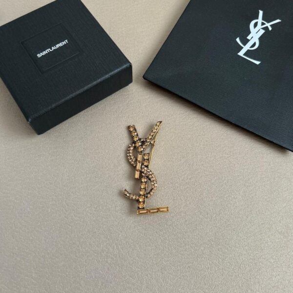 réplica,joyas,joyería,1:1,replica,fake,lujo,barato Broche con letra de YSL (5LKBE)