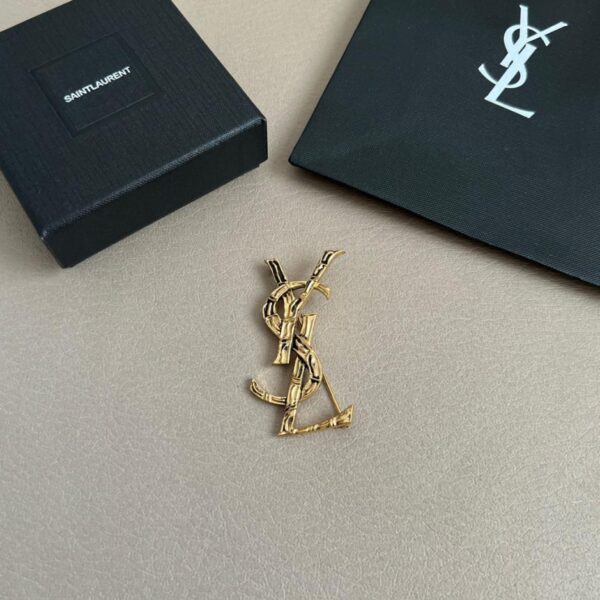 réplica,joyas,joyería,1:1,replica,fake,lujo,barato Broche con letra de YSL (XASPI)