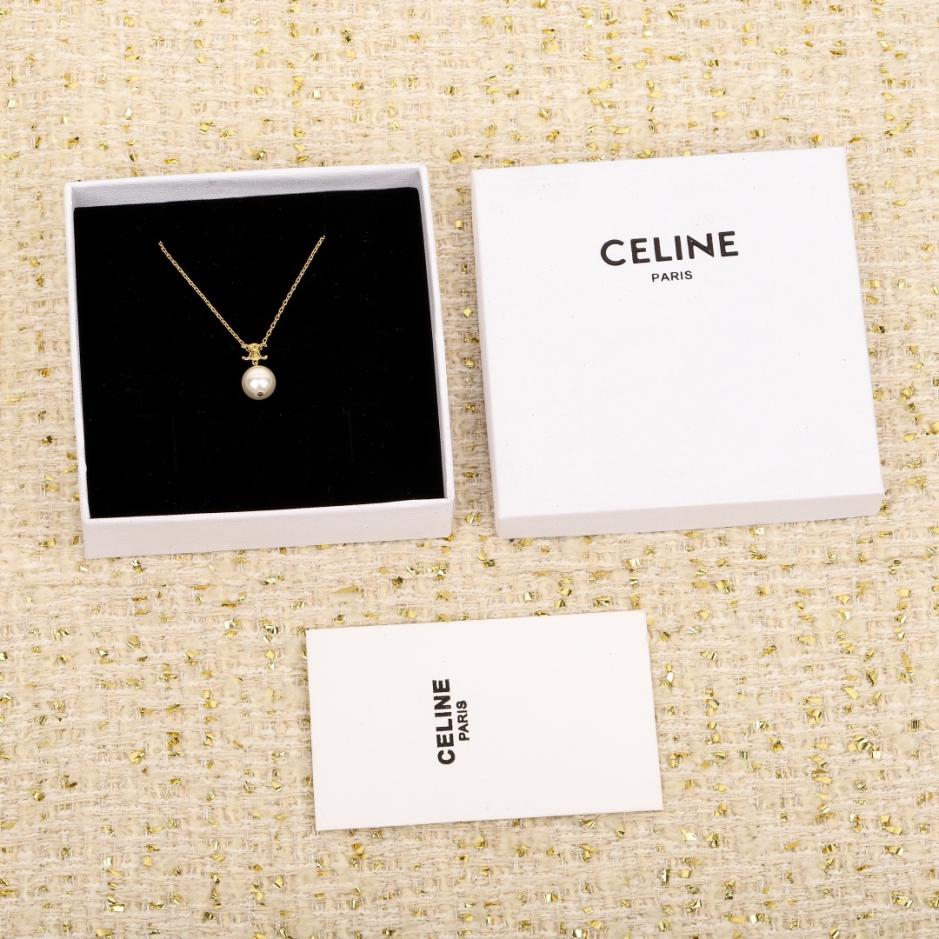 réplica,joyas,joyería,1:1,replica,fake,lujo,barato réplica,joyas,joyería,1:1,replica,fake,lujo,barato Collar de perlas Arco del Triunfo de Celine (1V4V5)