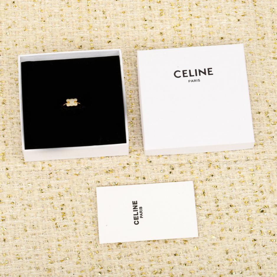 réplica,joyas,joyería,1:1,replica,fake,lujo,barato réplica,joyas,joyería,1:1,replica,fake,lujo,barato Anillo Arco del Triunfo de Celine con diamantes (3T97I)