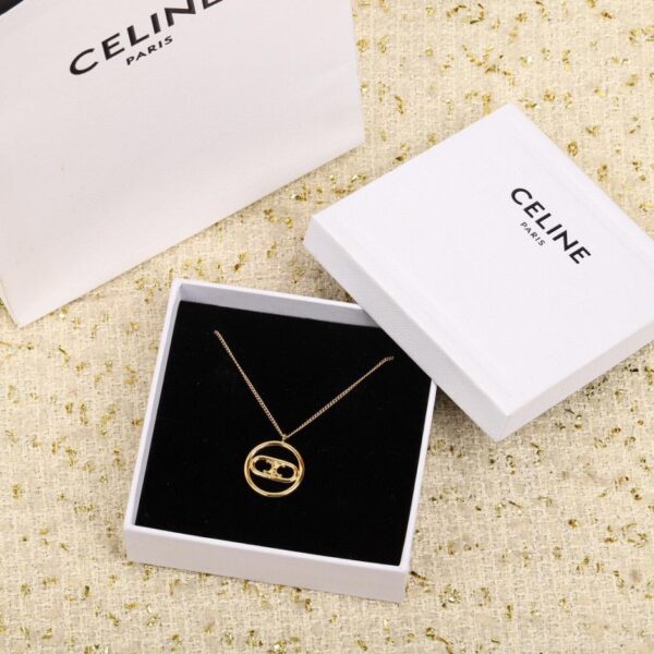 réplica,joyas,joyería,1:1,replica,fake,lujo,barato Anillo de Celine con el logotipo del Arco del Triunfo y diamantes (JO03L)