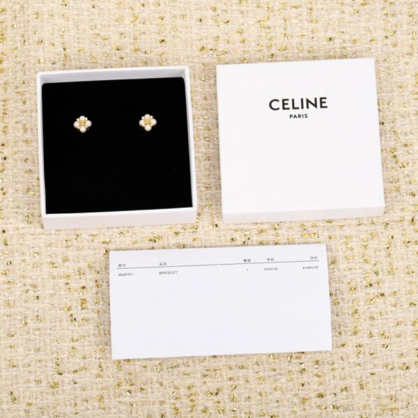 réplica,joyas,joyería,1:1,replica,fake,lujo,barato Pendientes de perla cuadrada Celine (Y5GJT)