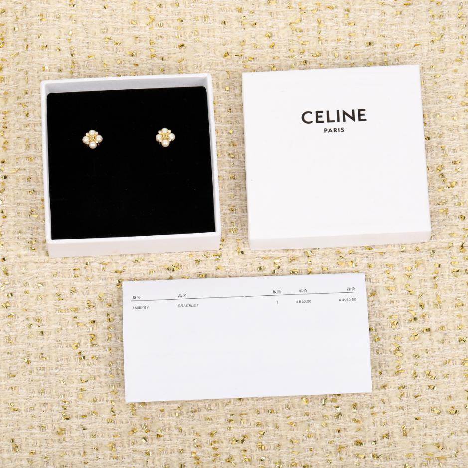 réplica,joyas,joyería,1:1,replica,fake,lujo,barato réplica,joyas,joyería,1:1,replica,fake,lujo,barato Pendientes de perla cuadrada Celine (RS3CS)