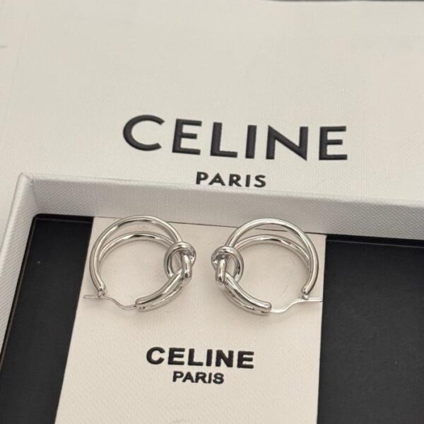 réplica,joyas,joyería,1:1,replica,fake,lujo,barato Los últimos pendientes anudados de Celine están hechos de latón ZP (OVSSZ)