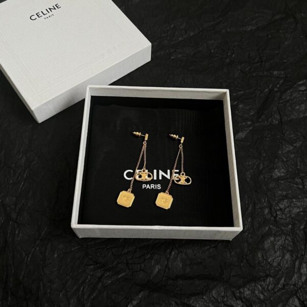 réplica,joyas,joyería,1:1,replica,fake,lujo,barato Pendientes colgantes Celine Arco de Triunfo (BR0KB)