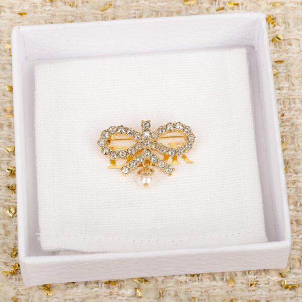 réplica,joyas,joyería,1:1,replica,fake,lujo,barato Broche de perlas y lazo de diamantes Dior (52DGM)