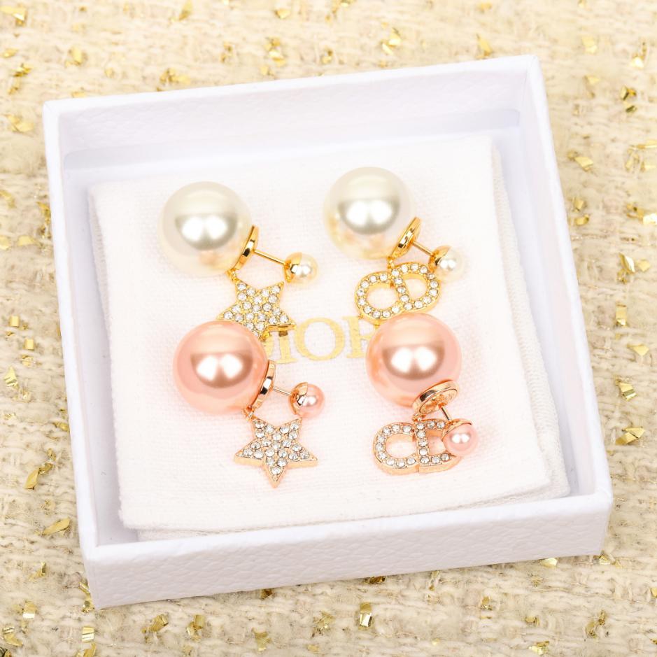 réplica,joyas,joyería,1:1,replica,fake,lujo,barato réplica,joyas,joyería,1:1,replica,fake,lujo,barato Pendientes con letras de perla de JADior (4BK9E)