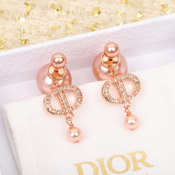 réplica,joyas,joyería,1:1,replica,fake,lujo,barato Pendientes Dior CD con cuentas grandes y pequeñas (68YBB)