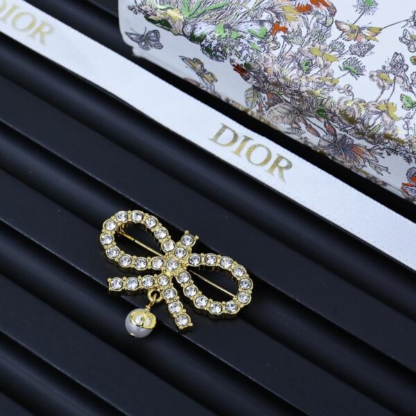 réplica,joyas,joyería,1:1,replica,fake,lujo,barato Broche de lazo con diamantes de Dior (BIU4I)