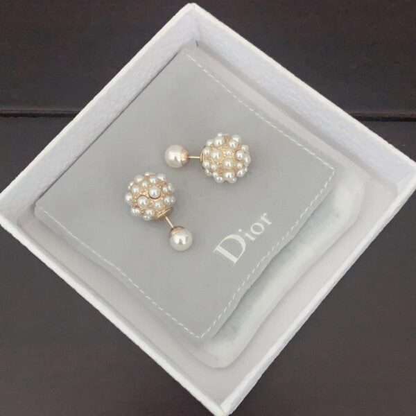 réplica,joyas,joyería,1:1,replica,fake,lujo,barato Pendientes de perlas de tamaño irregular de Dior, fabricados en latón ZP (OM1FV)