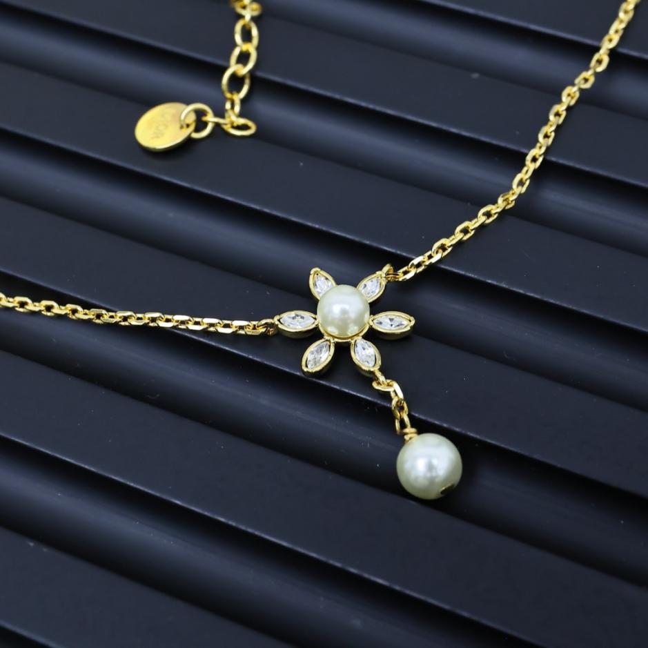 réplica,joyas,joyería,1:1,replica,fake,lujo,barato réplica,joyas,joyería,1:1,replica,fake,lujo,barato Nuevo collar de girasoles de Dior (A0LXU)