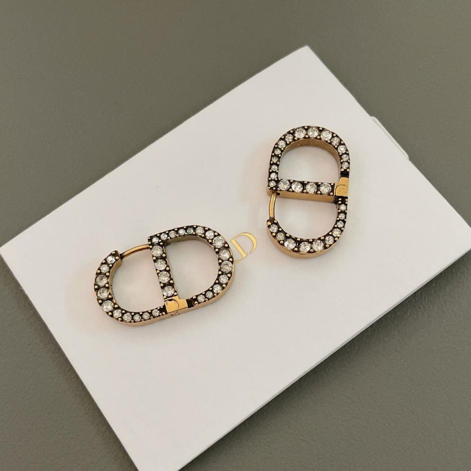 réplica,joyas,joyería,1:1,replica,fake,lujo,barato réplica,joyas,joyería,1:1,replica,fake,lujo,barato Pendientes horizontales de diamantes DiorCD (U2YZA)