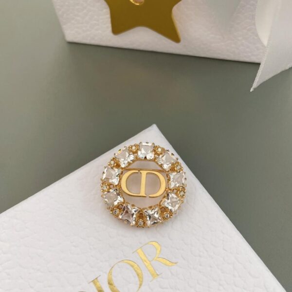 réplica,joyas,joyería,1:1,replica,fake,lujo,barato Broche de aro con diamantes cuadrados de Dior (OA00L)