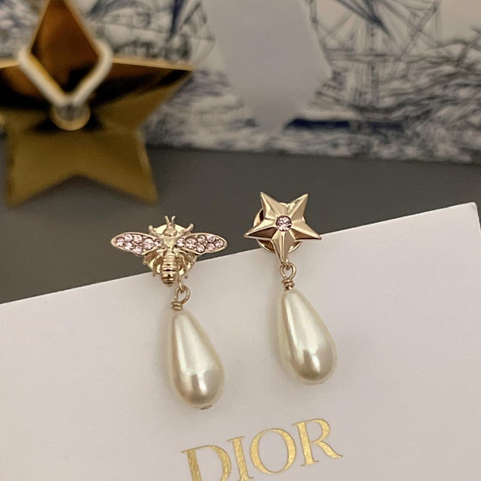 réplica,joyas,joyería,1:1,replica,fake,lujo,barato réplica,joyas,joyería,1:1,replica,fake,lujo,barato Pendientes de gota de agua con forma de abeja estrella de Dior (YRTIC)
