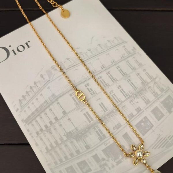 réplica,joyas,joyería,1:1,replica,fake,lujo,barato El último collar de flores de cristal de Dior, hecho de latón ZP (TCYHQ)