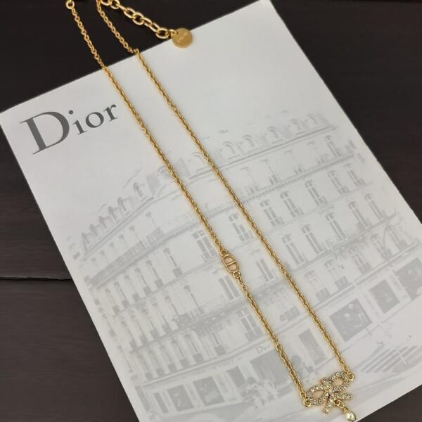 réplica,joyas,joyería,1:1,replica,fake,lujo,barato El último collar de lazo de Dior, fabricado en latón ZP (83G78)