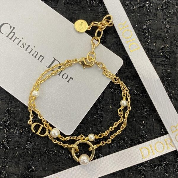 réplica,joyas,joyería,1:1,replica,fake,lujo,barato Pulsera Dior Double Fairy Pearl (C69L1)