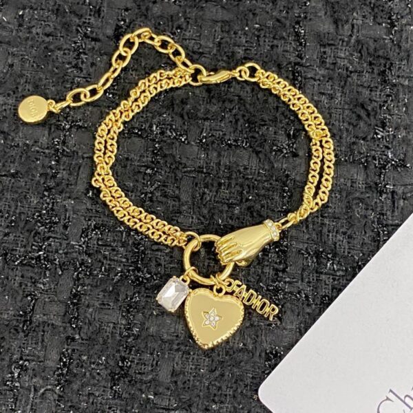 réplica,joyas,joyería,1:1,replica,fake,lujo,barato Pendientes Dior con gancho para la oreja y cuentas de diamantes (PJ8GU)