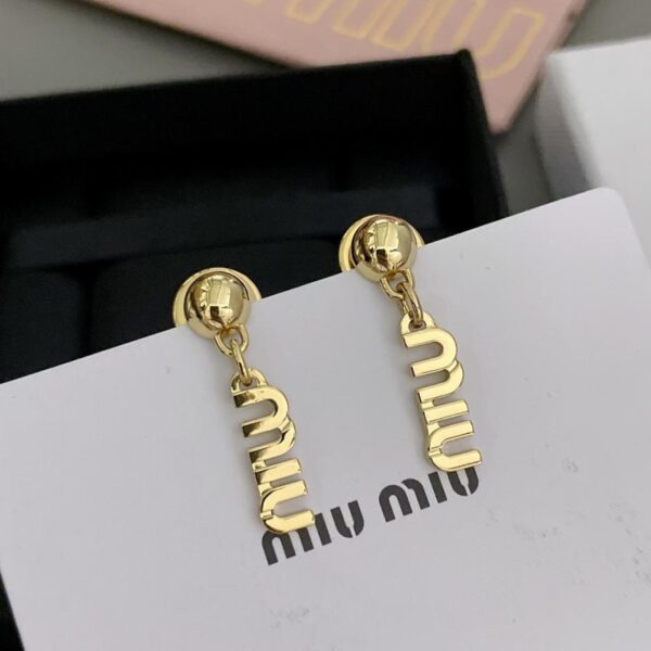 réplica,joyas,joyería,1:1,replica,fake,lujo,barato Pendientes con letras Miu Miu (LWYW8)