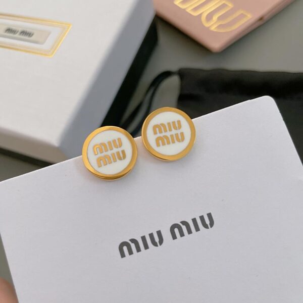 réplica,joyas,joyería,1:1,replica,fake,lujo,barato Pendientes redondos Miu Miu (DS306)