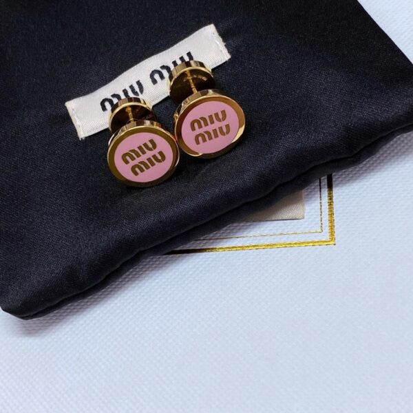réplica,joyas,joyería,1:1,replica,fake,lujo,barato Pendientes redondos coloridos Miu Miu (EZD5G)