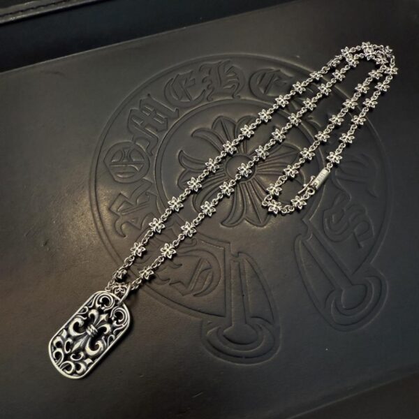 réplica,joyas,joyería,1:1,replica,fake,lujo,barato Nuevo collar clásico vintage de Chrome Hearts con colgante de cruz de dragón (WAKQQ) de alta calidad.