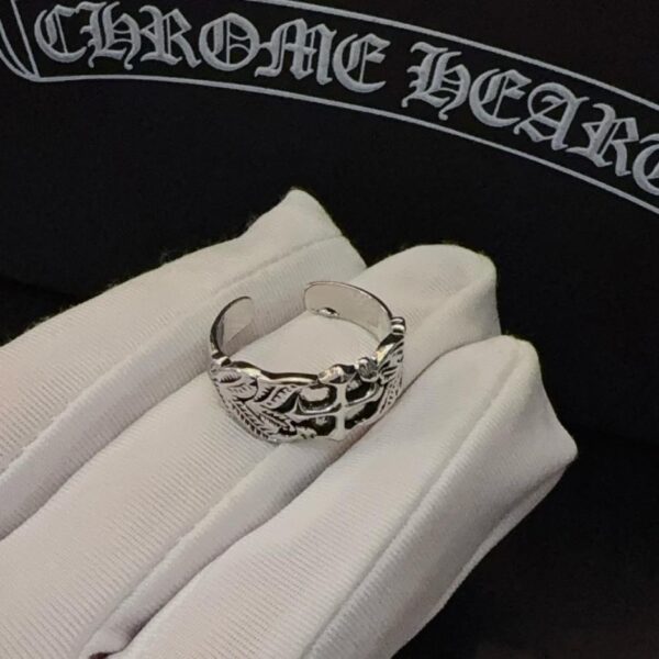 réplica,joyas,joyería,1:1,replica,fake,lujo,barato Anillo abierto con cruz vintage clásica de Chrome Hearts de alta calidad (52V6K)