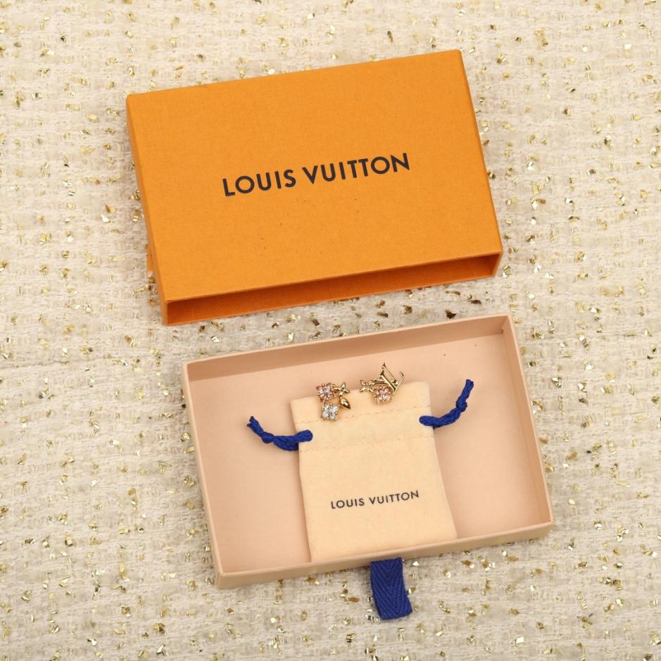 réplica,joyas,joyería,1:1,replica,fake,lujo,barato réplica,joyas,joyería,1:1,replica,fake,lujo,barato Pendientes asimétricos de diamantes rosas de Louis Vuitton (00JSF)