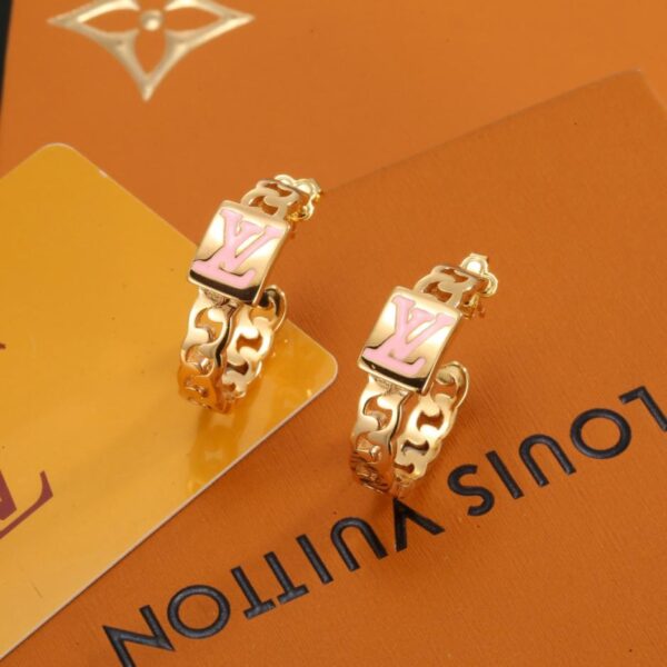 réplica,joyas,joyería,1:1,replica,fake,lujo,barato Pendientes Louis Vuitton de corazón con letras (ZR2UR)