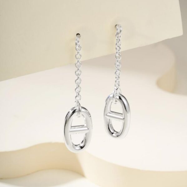 réplica,joyas,joyería,1:1,replica,fake,lujo,barato Pendientes de nariz de cerdo con farándula de Hermes (OZN63)