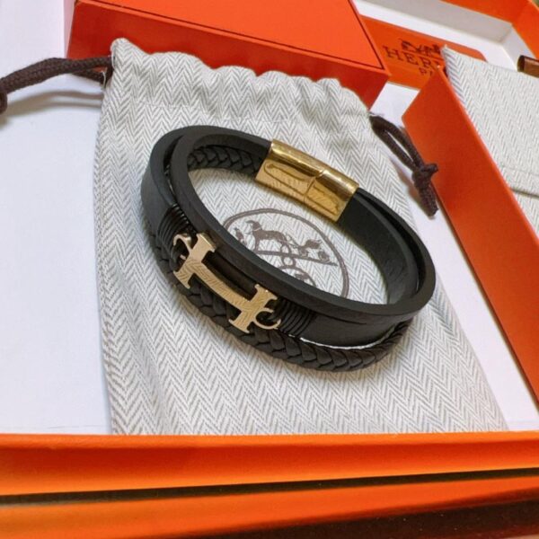 réplica,joyas,joyería,1:1,replica,fake,lujo,barato Pulsera Hermès, último modelo, piel de vacuno de primera capa, hecha a mano (EBMXF)