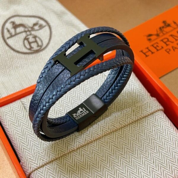 réplica,joyas,joyería,1:1,replica,fake,lujo,barato Pulsera Hermès, modelo nuevo, hecha a mano en piel de vacuno (0470P)