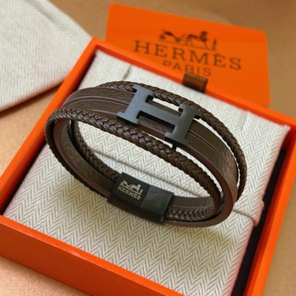 réplica,joyas,joyería,1:1,replica,fake,lujo,barato Pulsera Hermès, modelo nuevo, hecha a mano en piel de vacuno (CUS7C)