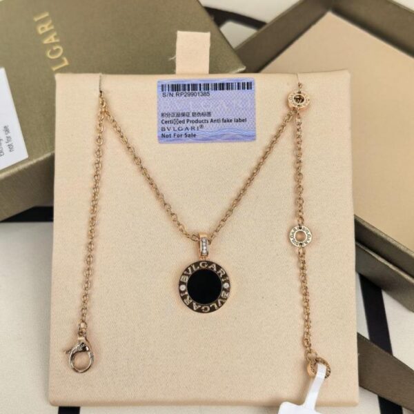 réplica,joyas,joyería,1:1,replica,fake,lujo,barato Collar de cintura pequeña Bulgari, versión de mostrador, versión mejorada, material de oro rosa, producción de oro V, diamante de alto carbono 5A (VDRQV)