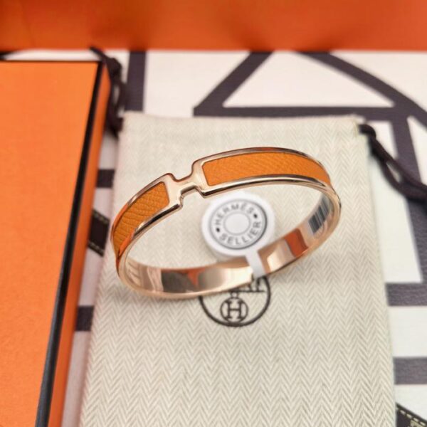 réplica,joyas,joyería,1:1,replica,fake,lujo,barato Pulsera de cuero naranja Hermès, versión contadora, nueva versión mejorada (B6PMS)