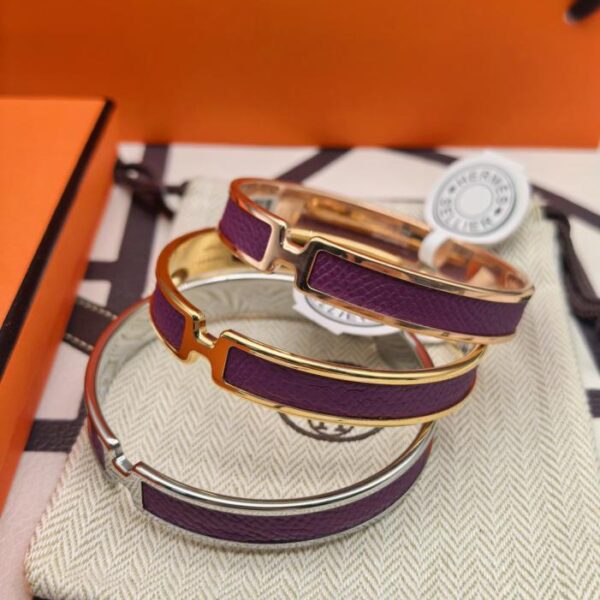 réplica,joyas,joyería,1:1,replica,fake,lujo,barato Pulsera de cuero morado Hermès en versión contadora, nueva versión mejorada (LKOAU)
