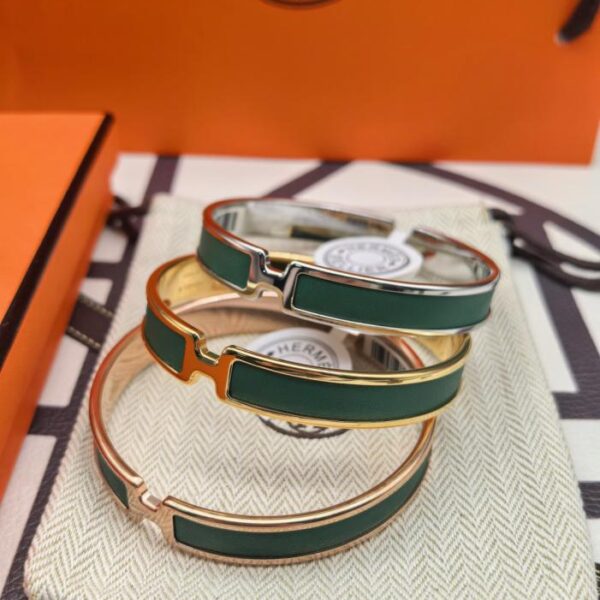 réplica,joyas,joyería,1:1,replica,fake,lujo,barato Pulsera de cuero verde Hermès en versión contador, nueva versión mejorada (309OJ)