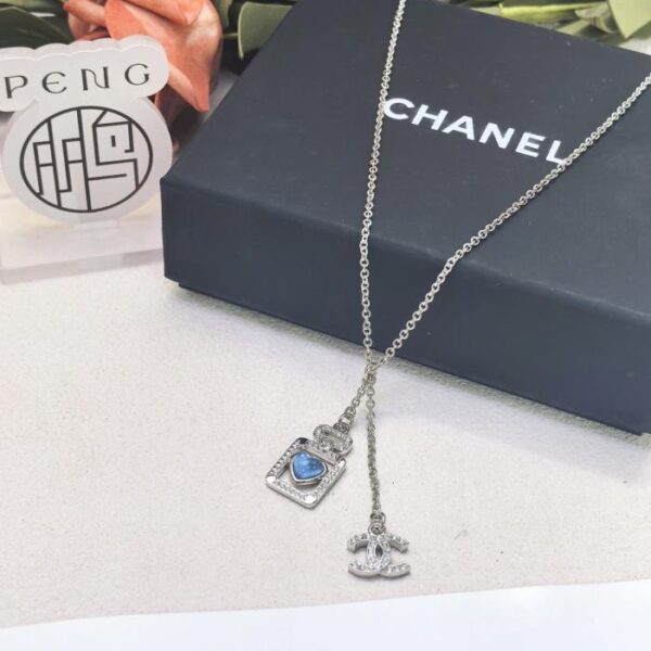 réplica,joyas,joyería,1:1,replica,fake,lujo,barato Collar de doble cadena Chanel Double C en versión contador, de latón bañado en oro auténtico (V8U4R)