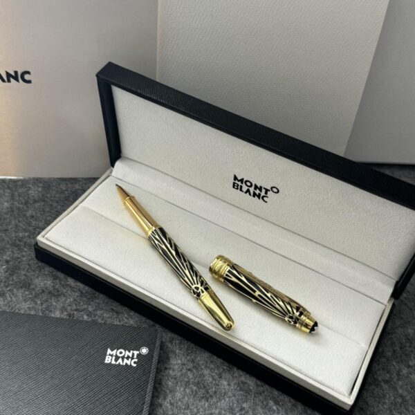 réplica,joyas,joyería,1:1,replica,fake,lujo,barato Nueva pluma Montblanc Meisterstuck, edición especial bicolor, con firma en relieve en oro rojo (XDYIA)