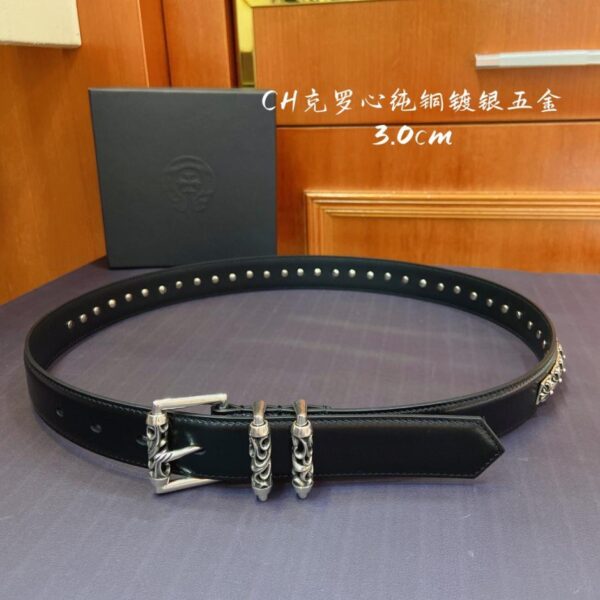 réplica,joyas,joyería,1:1,replica,fake,lujo,barato Cinturón con hebilla de pasador de pilar romano y rodillo giratorio Chrome Hearts (Z0YPP)