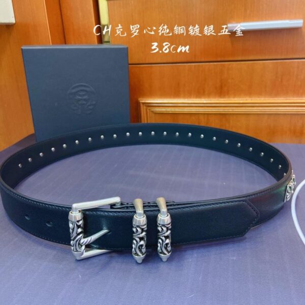 réplica,joyas,joyería,1:1,replica,fake,lujo,barato Cinturón con hebilla de pasador de pilar romano y rodillo giratorio Chrome Hearts (YNEES)