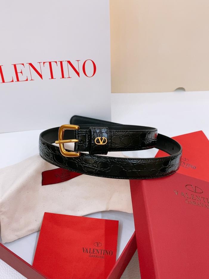 réplica,joyas,joyería,1:1,replica,fake,lujo,barato réplica,joyas,joyería,1:1,replica,fake,lujo,barato Cinturón Valentino para mujer con hebilla de pasador y doble capa de cuero (TVZD1)