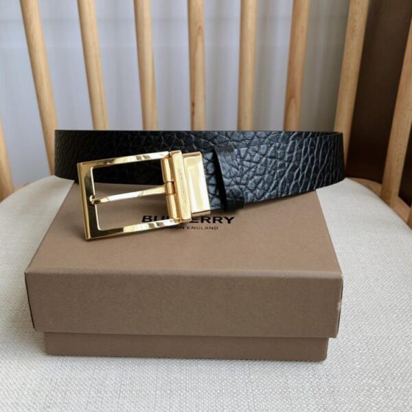 réplica,joyas,joyería,1:1,replica,fake,lujo,barato Nuevo reloj Burberry de piel de becerro con sincronización de contador y hebilla en forma de B chapada en paladio de 3,5 cm de ancho (V8OPW)