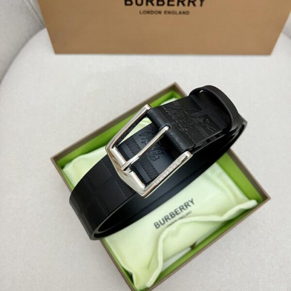 réplica,joyas,joyería,1:1,replica,fake,lujo,barato Cinturón BURBERRY para hombre, de piel flor de primera calidad, con hebilla metálica a juego, de doble cara, para uso externo, 3,5 cm (3A7LY)