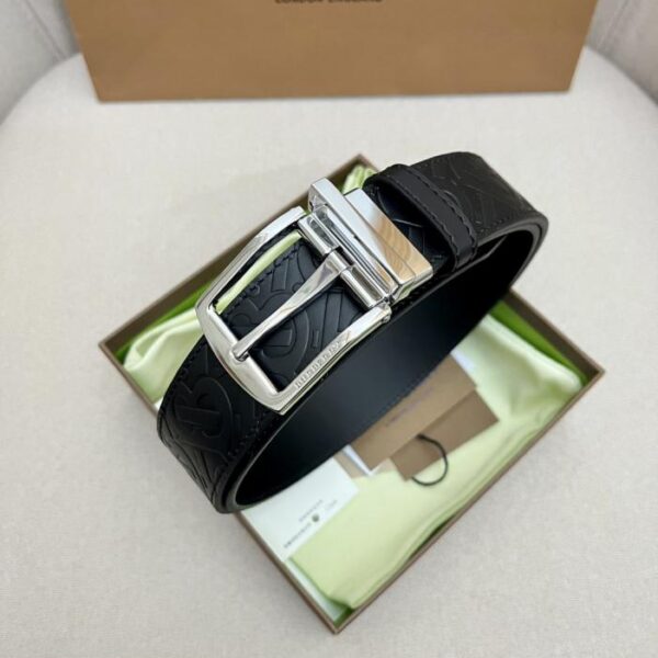 réplica,joyas,joyería,1:1,replica,fake,lujo,barato Cinturón exterior de piel de vacuno de doble cara con hebilla metálica a juego para hombre de BURBERRY, 3,5 cm (94 TBM)