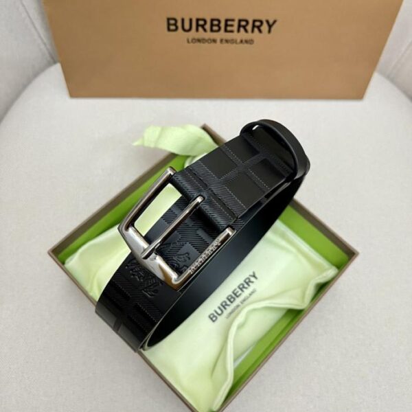 réplica,joyas,joyería,1:1,replica,fake,lujo,barato Cinturón BURBERRY para hombre, de piel flor de primera calidad, con hebilla metálica a juego, de doble cara, para uso externo, 3,5 cm (J1H3P)
