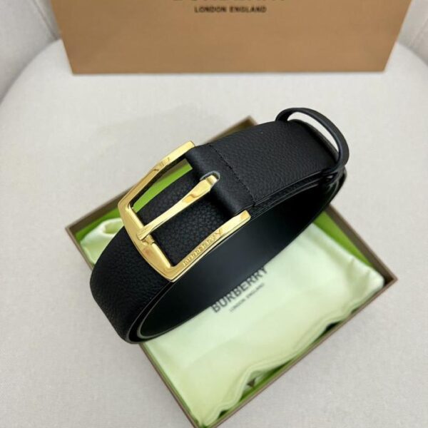 réplica,joyas,joyería,1:1,replica,fake,lujo,barato Cinturón BURBERRY para hombre, de piel flor de primera calidad, con hebilla metálica a juego, de doble cara, para uso externo, 3,5 cm (LKYF0)