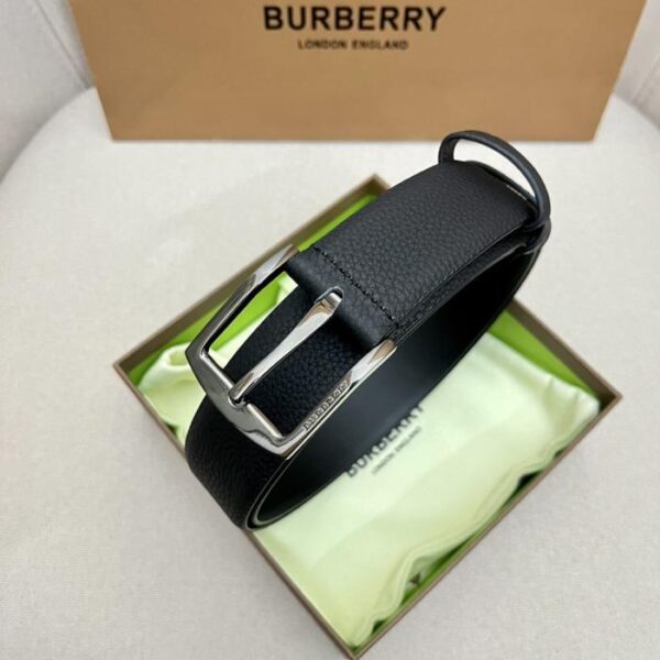 réplica,joyas,joyería,1:1,replica,fake,lujo,barato Cinturón BURBERRY para hombre, de piel flor de primera calidad, con hebilla metálica a juego, de doble cara, para uso externo, 3,5 cm (U9AIC)