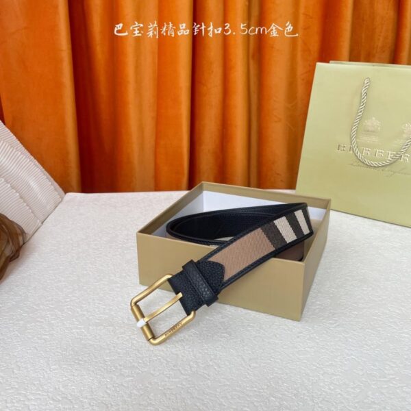 réplica,joyas,joyería,1:1,replica,fake,lujo,barato Cinturón Burberry de piel lisa sincronizada con estampado de caballero ecuestre (6N5T0)